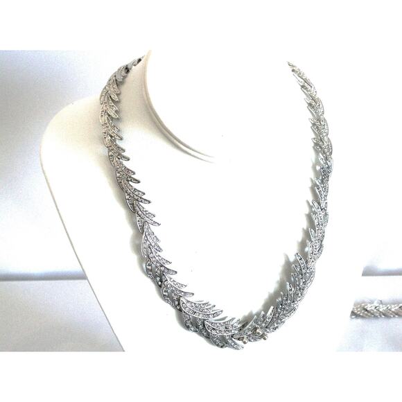 rhinestone 4pc necklace set, wedding MOB prom evening formal party necklace set - Picture 2 of 8